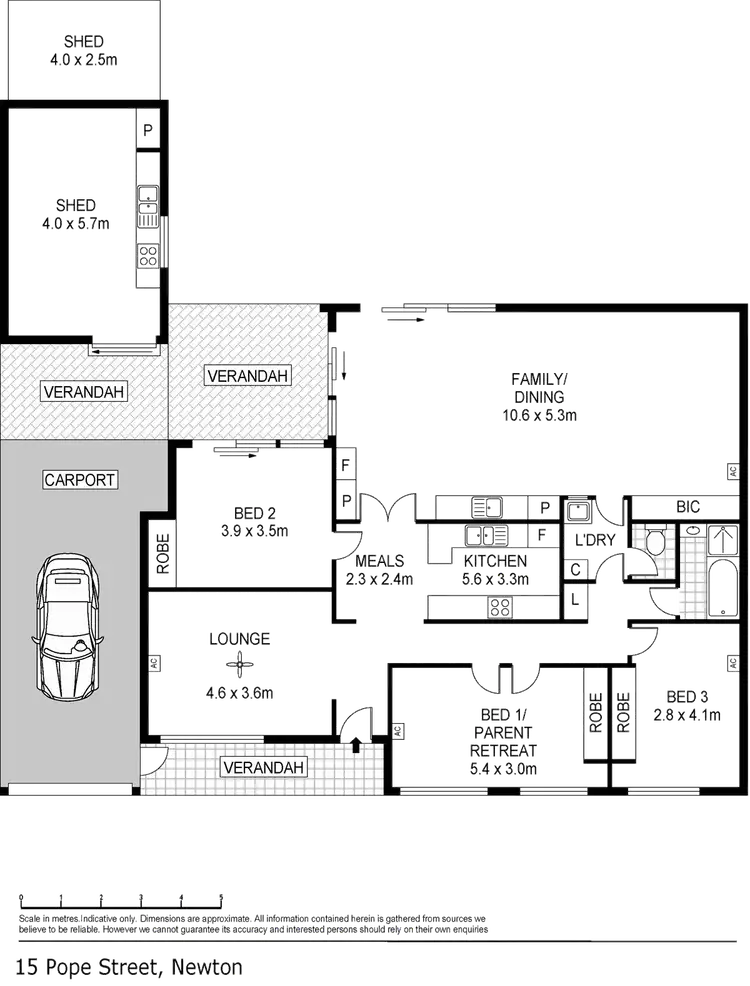 Floorplan of Homely house listing, 15 Pope Street, Newton SA 5074