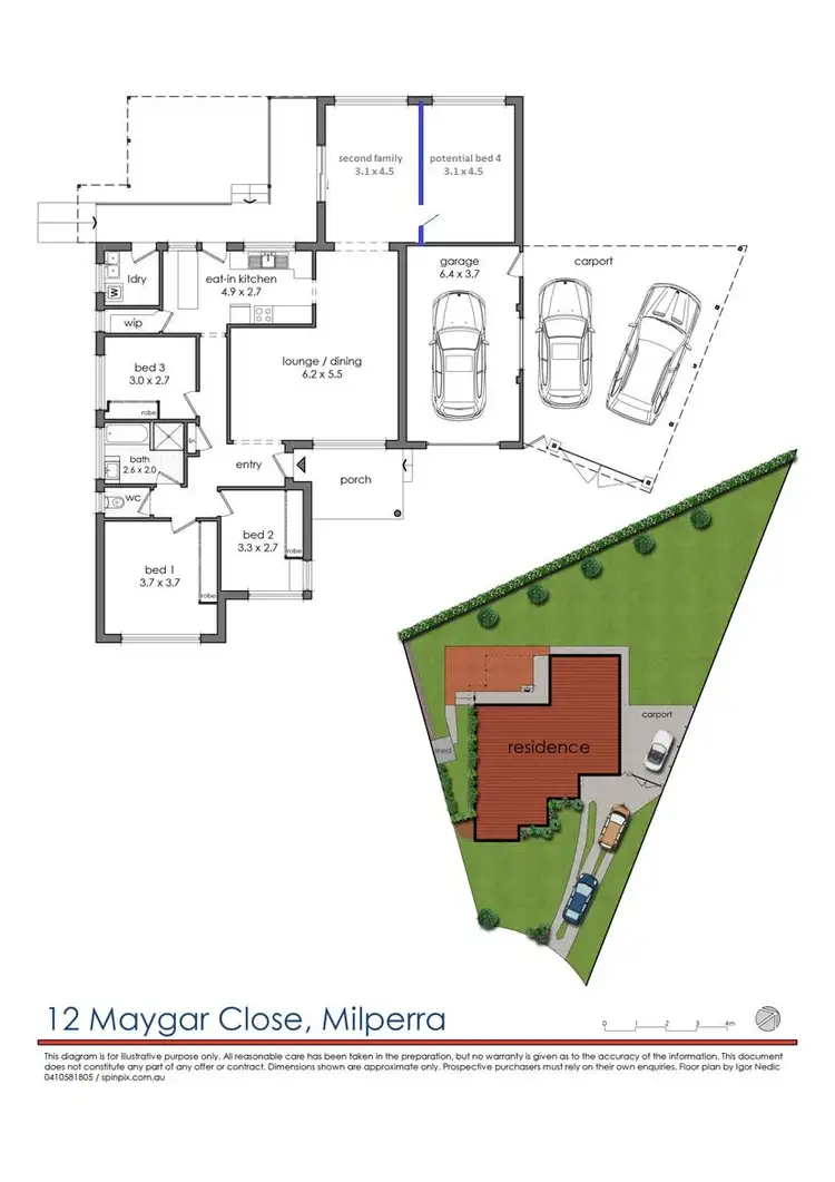 Floorplan of Homely house listing, 12 Maygar Close, Milperra NSW 2214