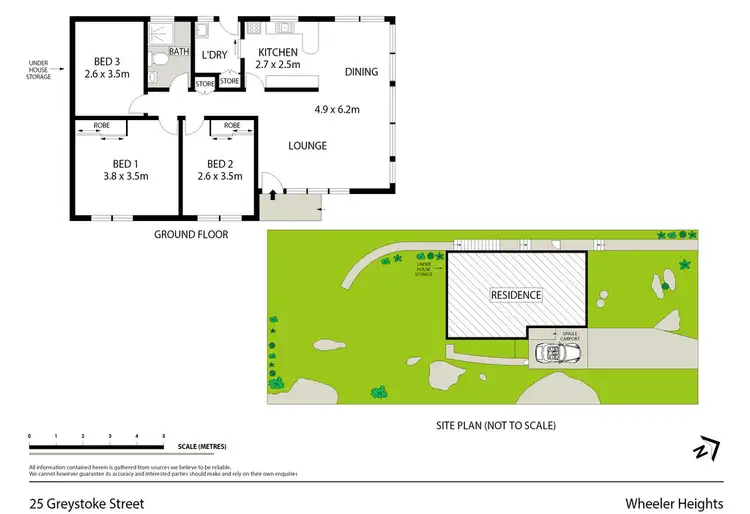 Floorplan of Homely house listing, 25 Greystoke Street, Wheeler Heights NSW 2097