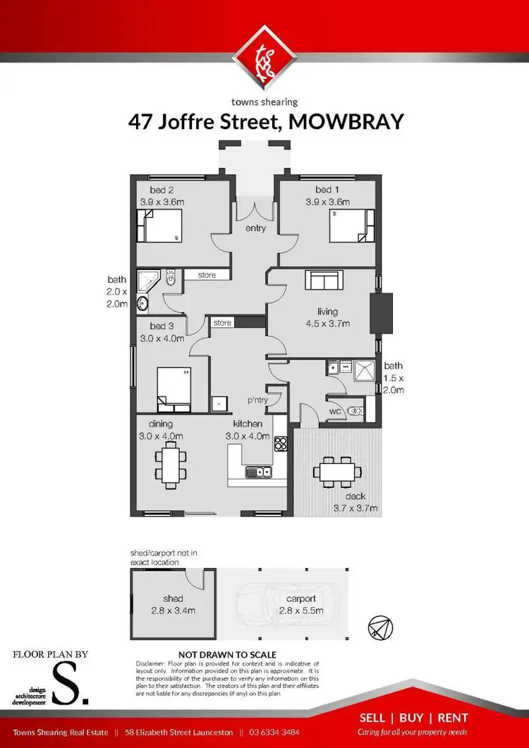 Floorplan of Homely house listing, 47 Joffre Street, Mowbray TAS 7248