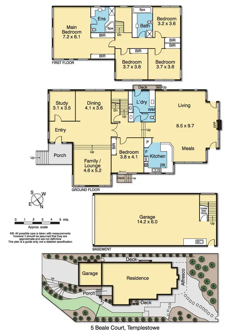 Floorplan of Homely house listing, 5 Beale Court, Templestowe VIC 3106