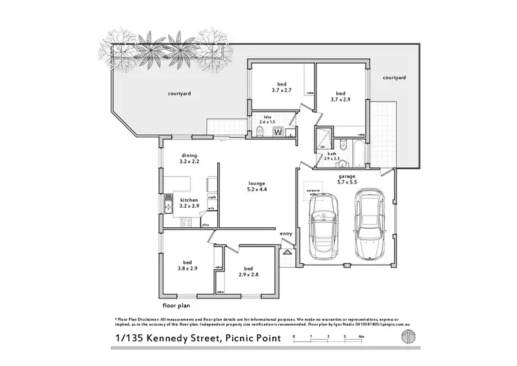 Floorplan of Homely villa listing, 1/135 Kennedy Street, Picnic Point NSW 2213