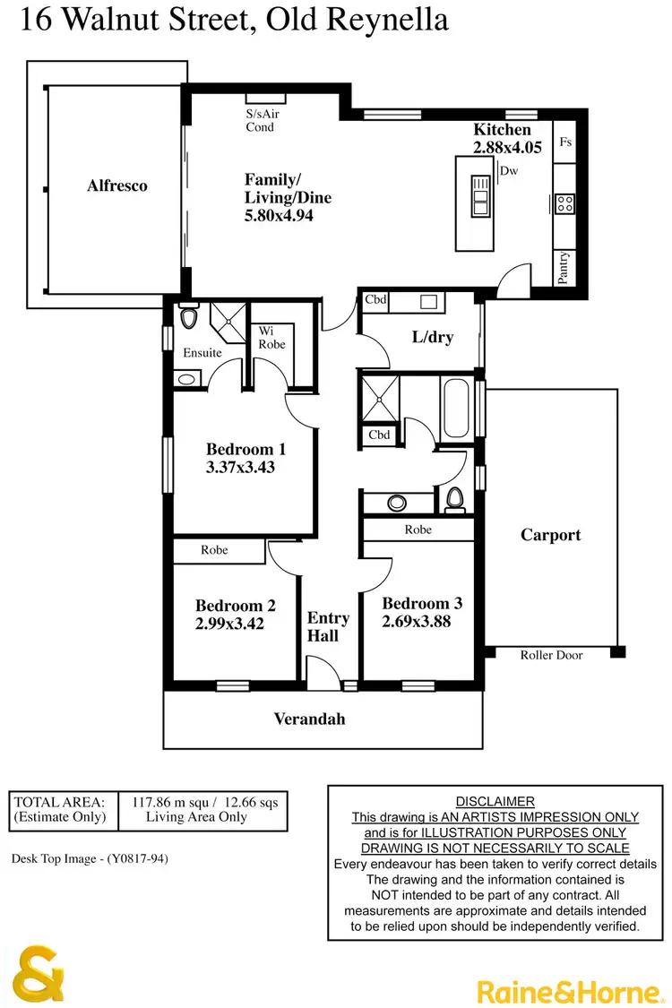 Floorplan of Homely house listing, 16 Walnut Street, Old Reynella SA 5161