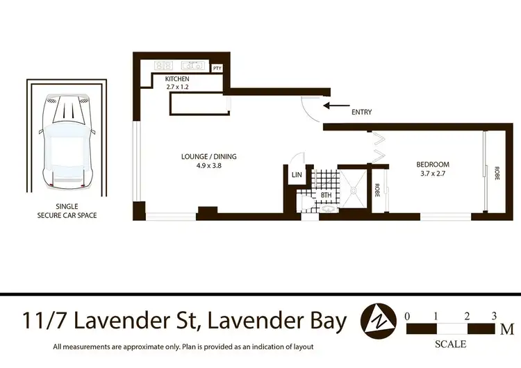 Floorplan of Homely unit listing, 11/7 Lavender Street, Lavender Bay NSW 2060