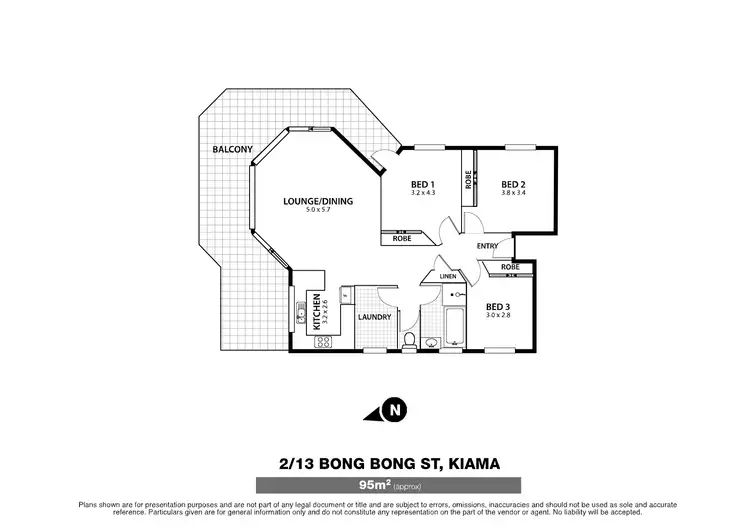 Floorplan of Homely unit listing, 2/13 Bong Bong Street, Kiama NSW 2533