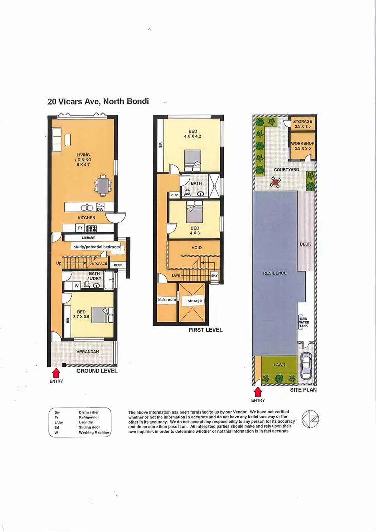 Floorplan of Homely house listing, 20 Vicars Avenue, North Bondi NSW 2026