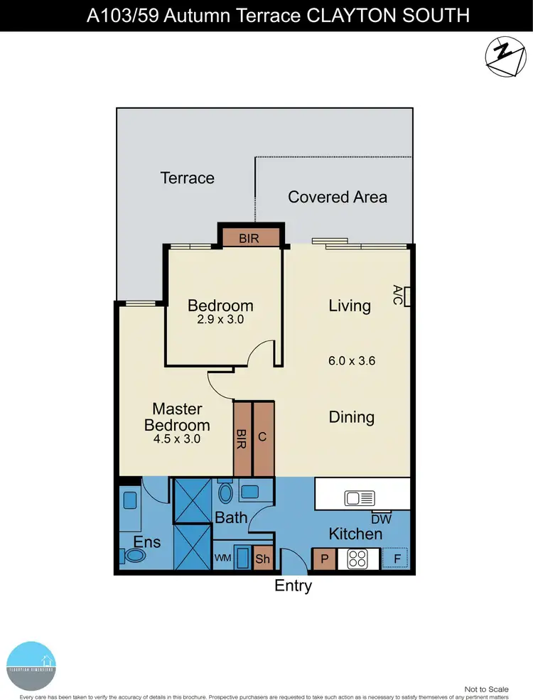 Floorplan of Homely apartment listing, A103/59 Autumn Terrace, Clayton South VIC 3169