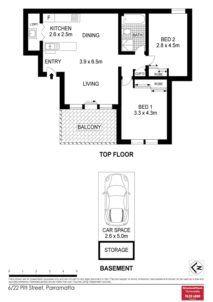 Floorplan of Homely unit listing, 6/22-24 Pitt Street, Parramatta NSW 2150