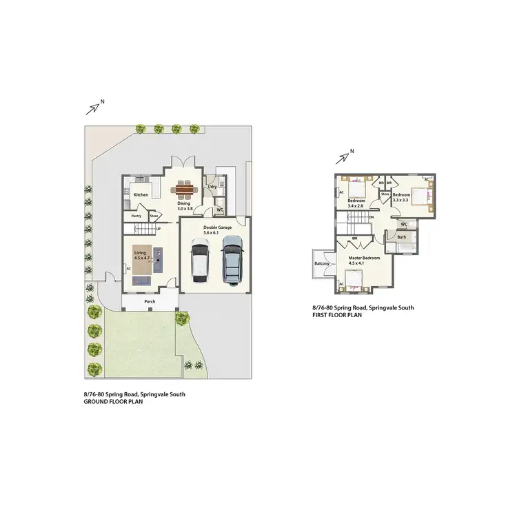 Floorplan of Homely townhouse listing, 8/76-80 Spring Road, Springvale South VIC 3172