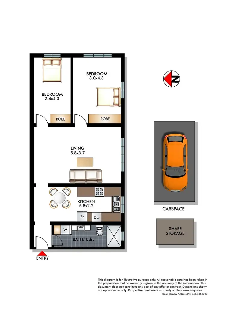 Floorplan of Homely apartment listing, 8/87 Beresford Road, Bellevue Hill NSW 2023