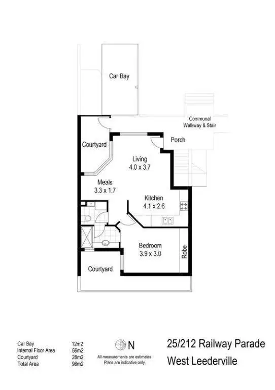 Floorplan of Homely apartment listing, 25/212 Railway Parade, West Leederville WA 6007
