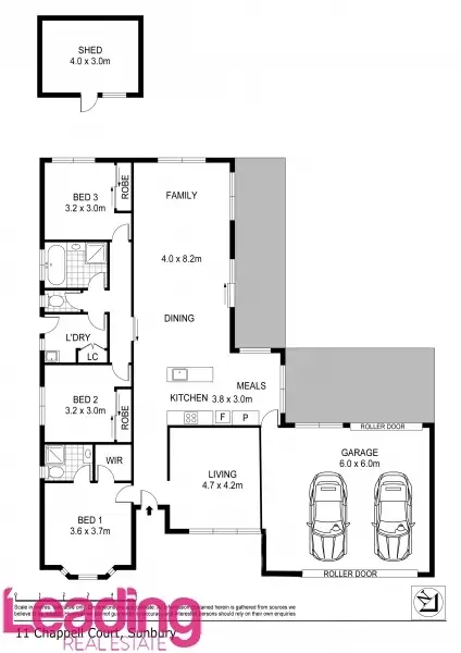 Floorplan of Homely house listing, 11 Chappell Court, Sunbury VIC 3429