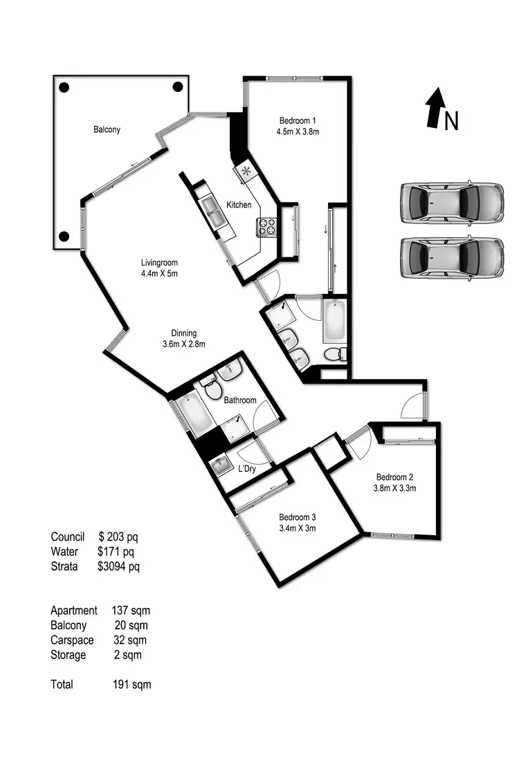 Floorplan of Homely apartment listing, 301/38 Refinery Drive, Pyrmont NSW 2009