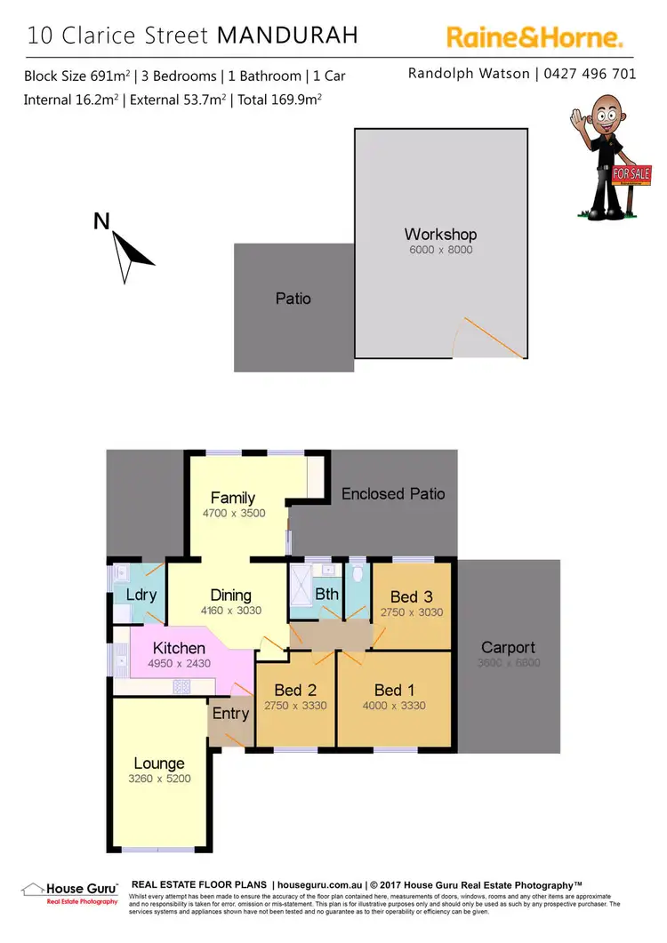 Floorplan of Homely house listing, 10 CLARICE STREET, Mandurah WA 6210