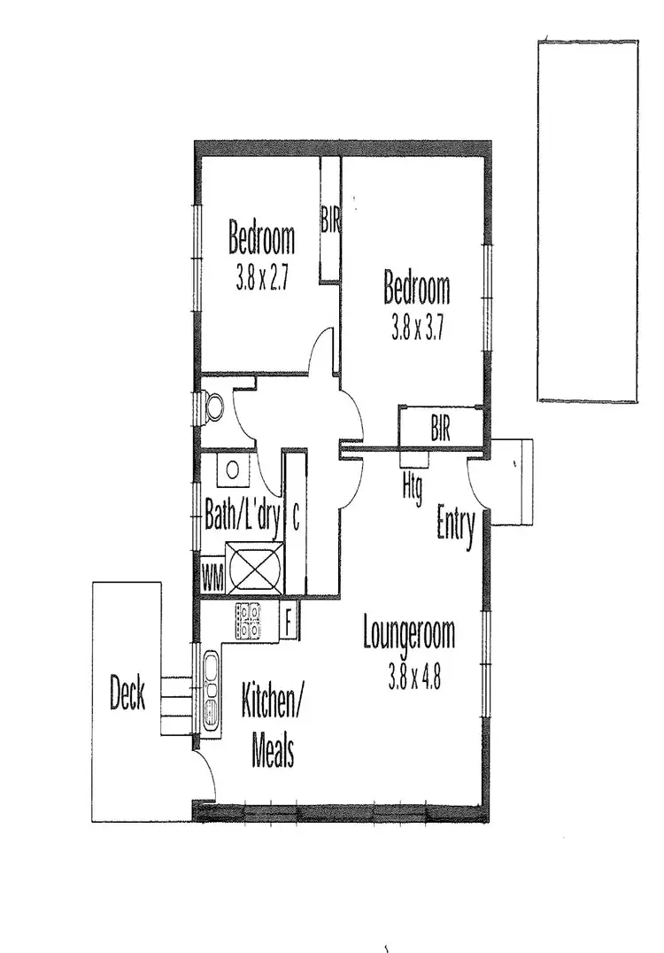 Floorplan of Homely unit listing, 1/100 Ferntree Gully Rd, Oakleigh East VIC 3166