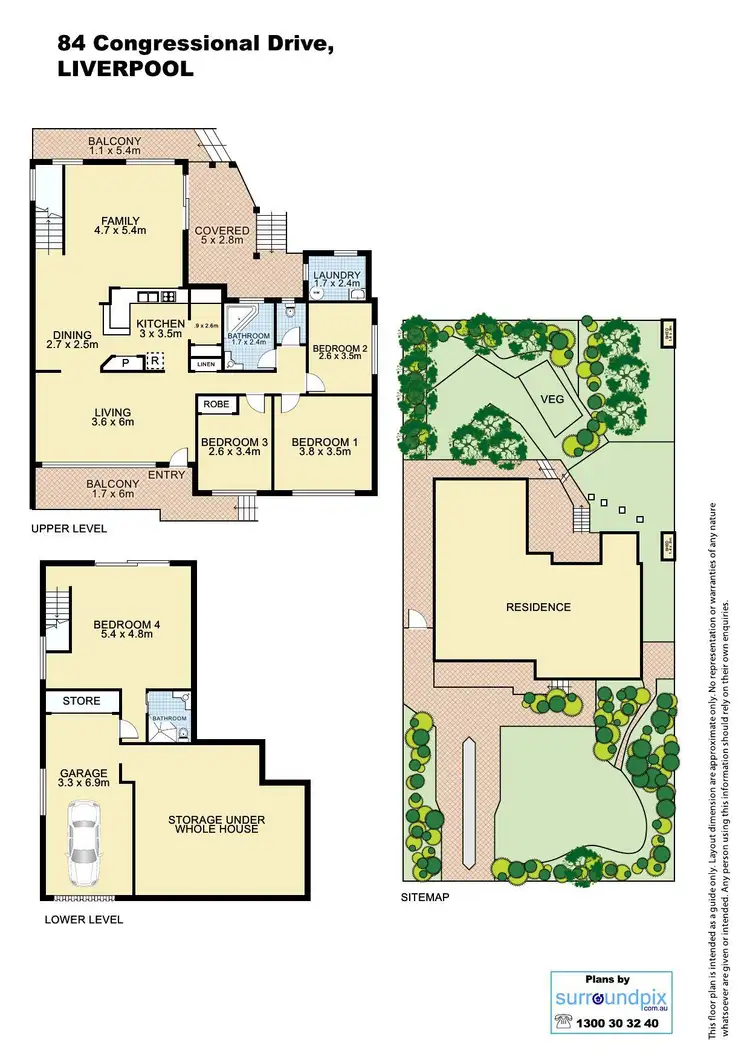 Floorplan of Homely house listing, 84 Congressional Drive, Liverpool NSW 2170