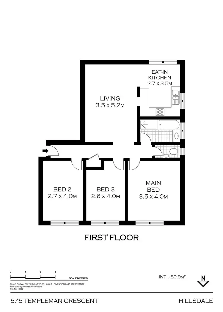 Floorplan of Homely apartment listing, 5/5 Templeman Crescent, Hillsdale NSW 2036