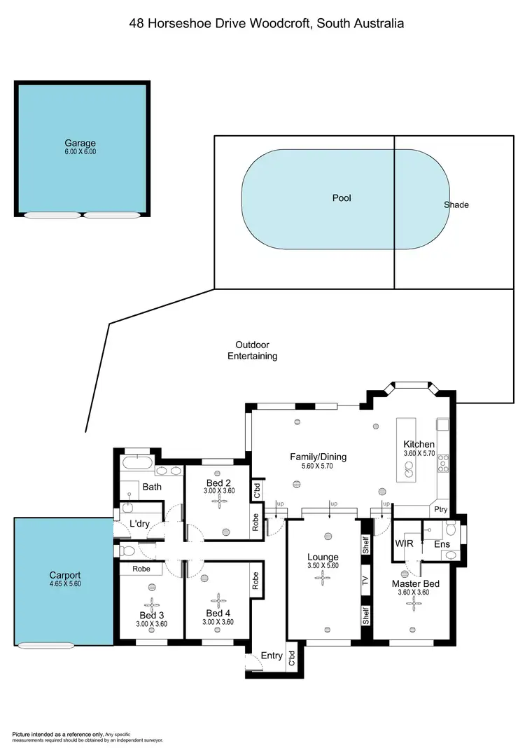 Floorplan of Homely house listing, 48 Horseshoe Drive, Woodcroft SA 5162