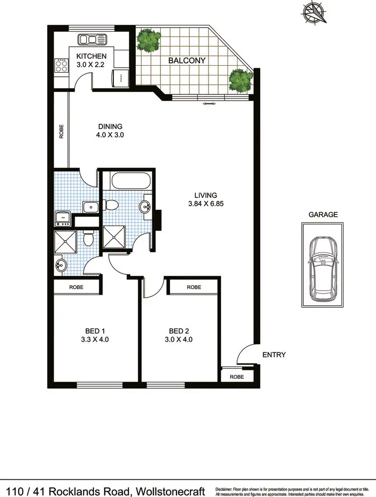 Floorplan of Homely apartment listing, 110/41 Rocklands Road, Wollstonecraft NSW 2065