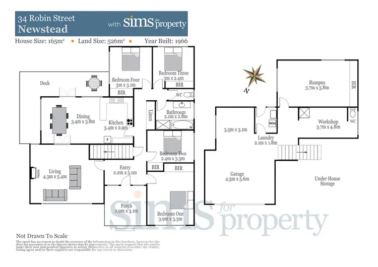 Floorplan of Homely house listing, 34 Robin Street, Newstead TAS 7250