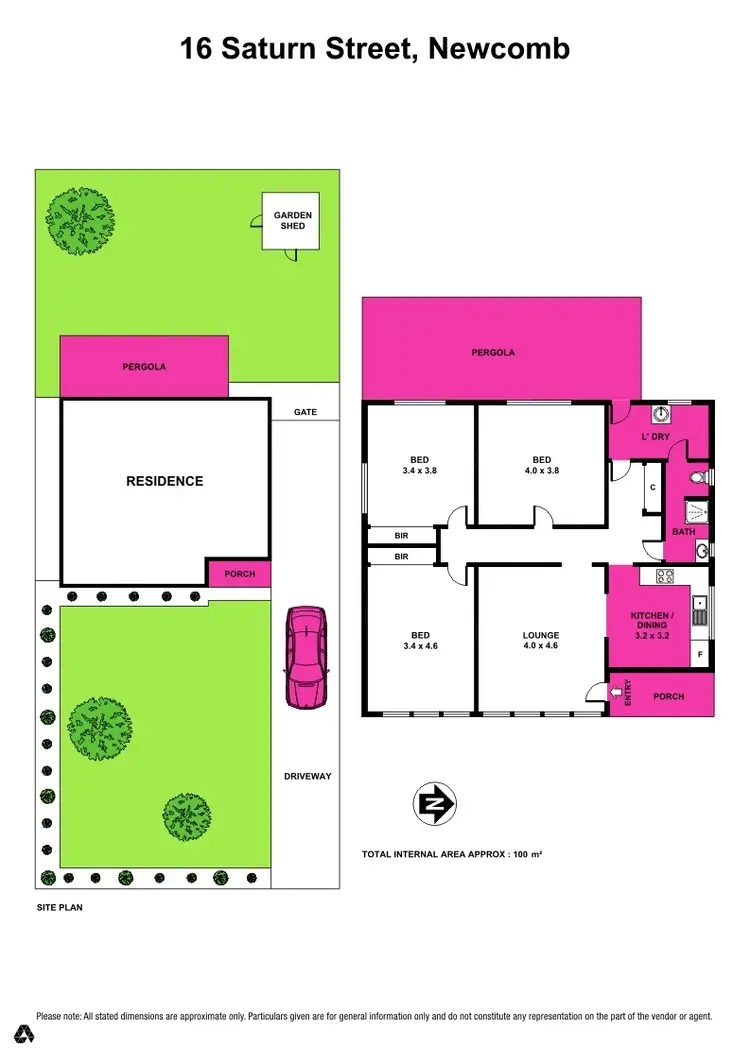 Floorplan of Homely house listing, 16 Saturn Street, Newcomb VIC 3219
