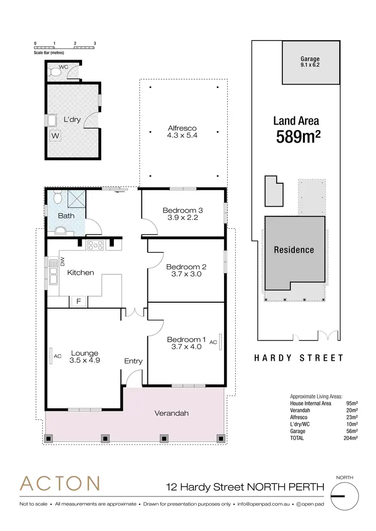 Floorplan of Homely house listing, 12 Hardy Street, North Perth WA 6006