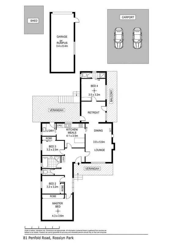 Floorplan of Homely house listing, 81 Penfold Road, Rosslyn Park SA 5072