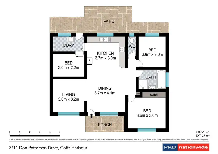 Floorplan of Homely unit listing, 3/11 Donn-Patterson Drive, Coffs Harbour NSW 2450