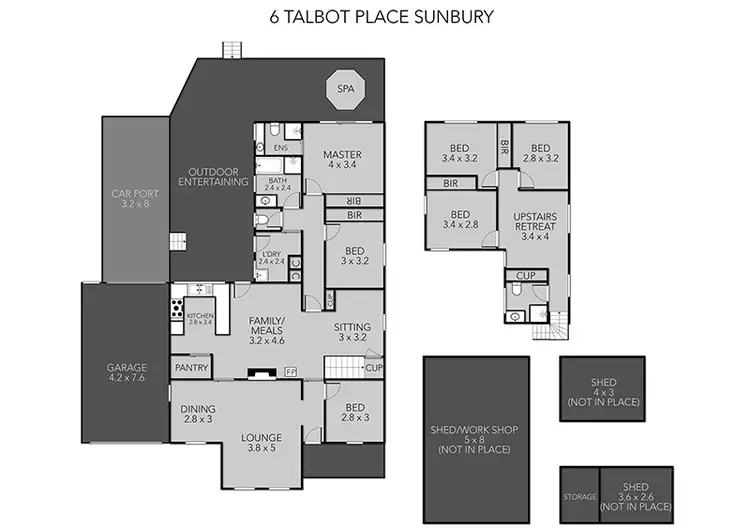 Floorplan of Homely house listing, 6 Talbot Place, Sunbury VIC 3429
