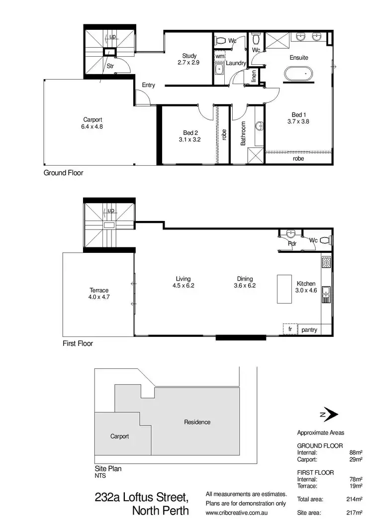 Floorplan of Homely house listing, A/232 Loftus Street, North Perth WA 6006