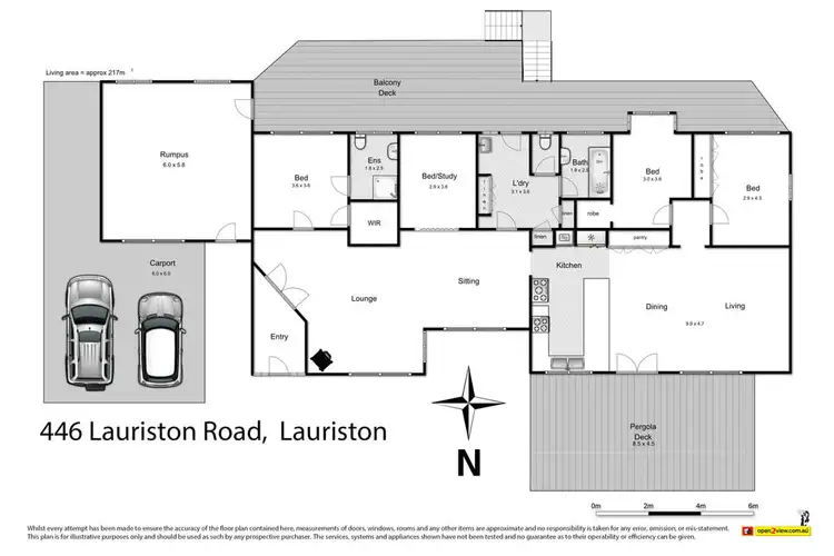 Floorplan of Homely house listing, 446 Lauriston Road, Lauriston VIC 3444