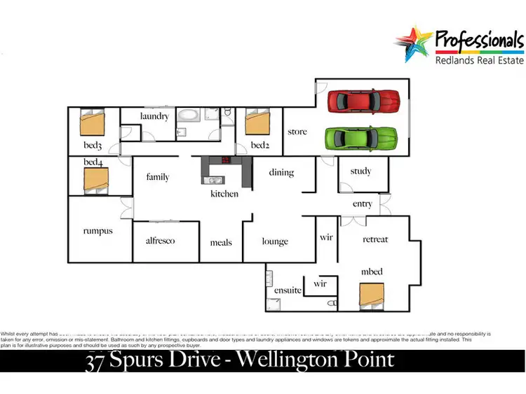 Floorplan of Homely house listing, 37 Spurs Drive, Wellington Point QLD 4160