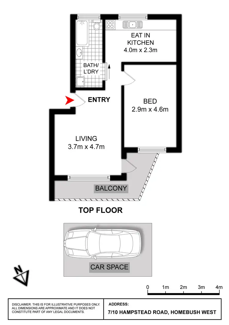 Floorplan of Homely apartment listing, 7/10 Hampstead Road, Homebush West NSW 2140