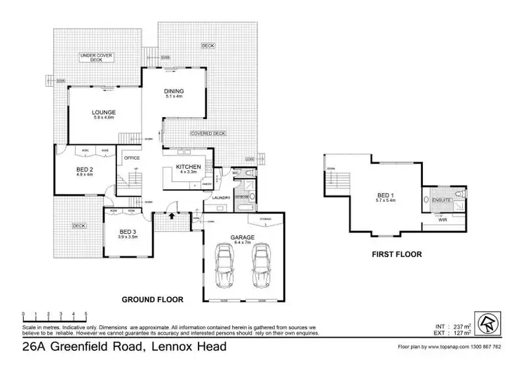 Floorplan of Homely house listing, 26A Greenfield Road, Lennox Head NSW 2478