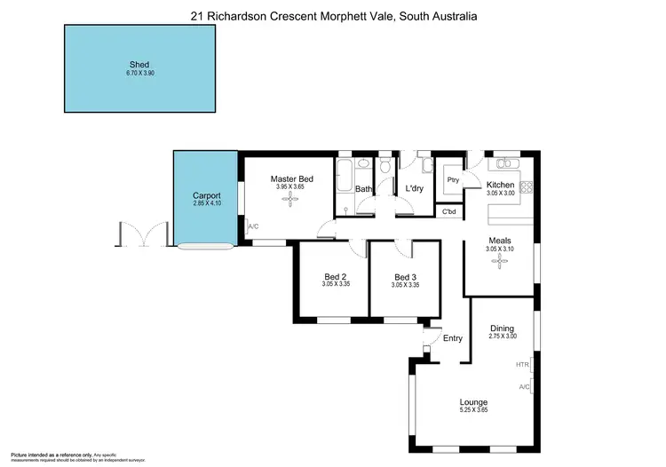 Floorplan of Homely house listing, 21 Richardson Crescent, Morphett Vale SA 5162