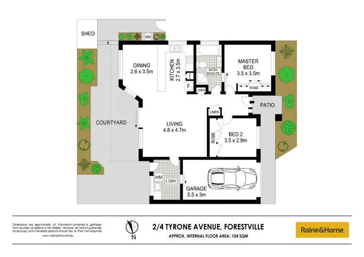Floorplan of Homely villa listing, 2/4 Tyrone Avenue, Forestville NSW 2087