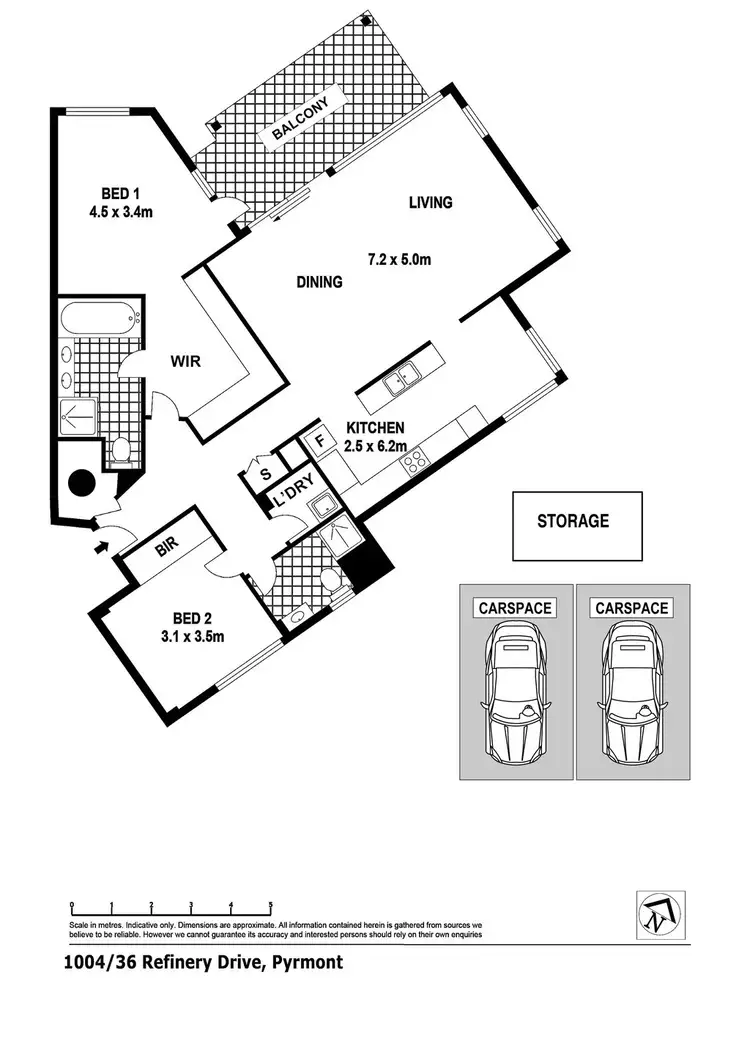 Floorplan of Homely apartment listing, 1004/36 Refinery Drive, Pyrmont NSW 2009