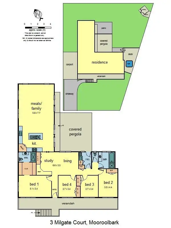 Floorplan of Homely house listing, 3 Milgate Court, Mooroolbark VIC 3138