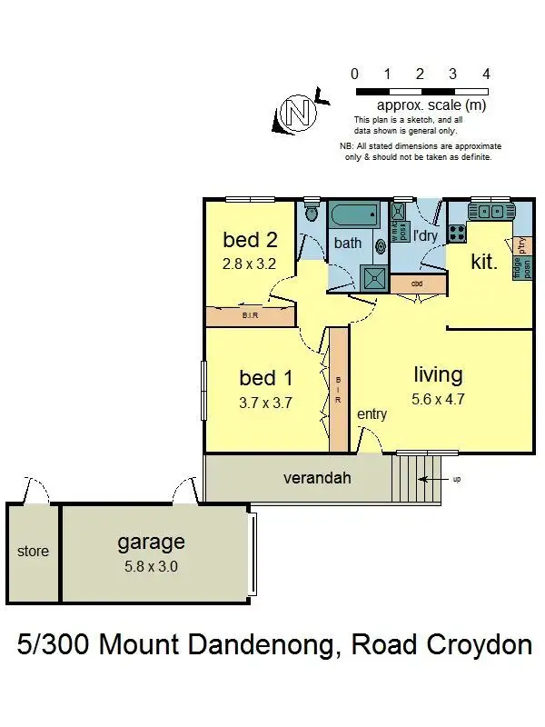 Floorplan of Homely unit listing, 5/300 Mt Dandenong Road, Croydon VIC 3136