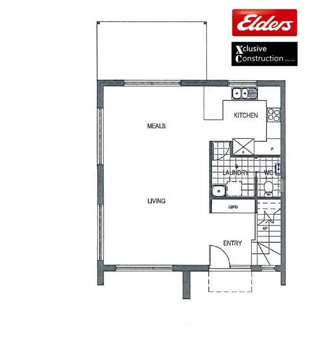 Floorplan of Homely semi-detached listing, 6B Daniel Street, Googong NSW 2620