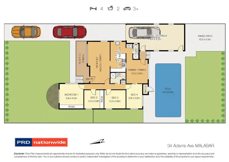 Floorplan of Homely house listing, 34 Adams Avenue, Malabar NSW 2036