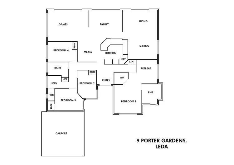 Floorplan of Homely house listing, 9 Porter Gardens, Leda WA 6170