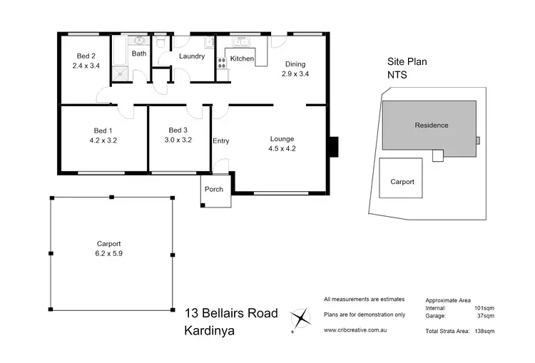 Floorplan of Homely house listing, 13 Bellairs Road, Kardinya WA 6163