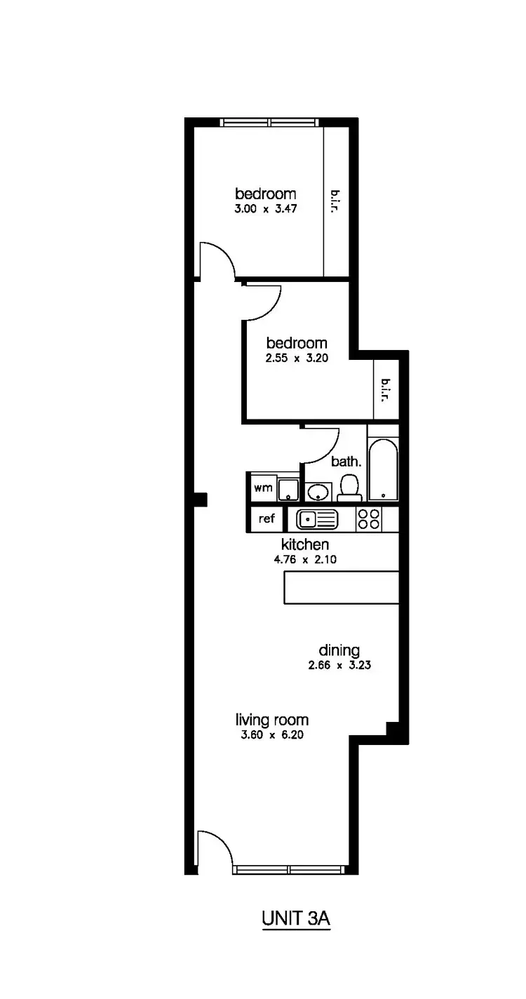 Floorplan of Homely apartment listing, 3A/8-18 Whitehall Street, Footscray VIC 3011