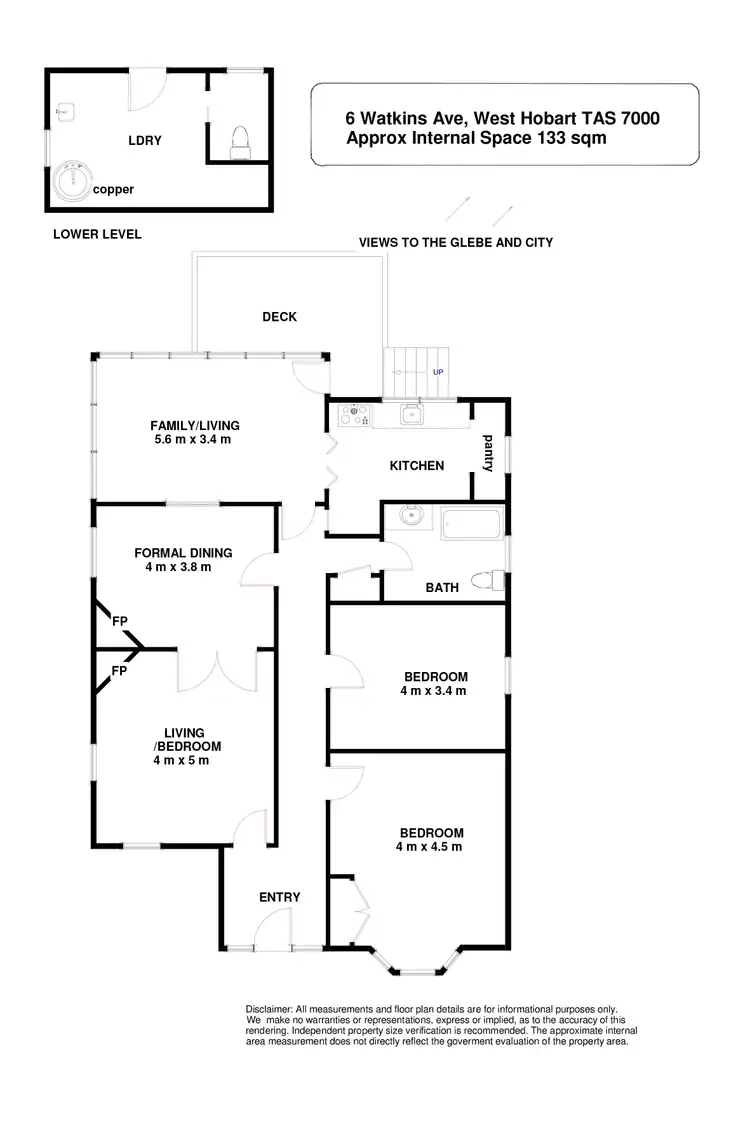 Floorplan of Homely house listing, 6 Watkins Avenue, West Hobart TAS 7000