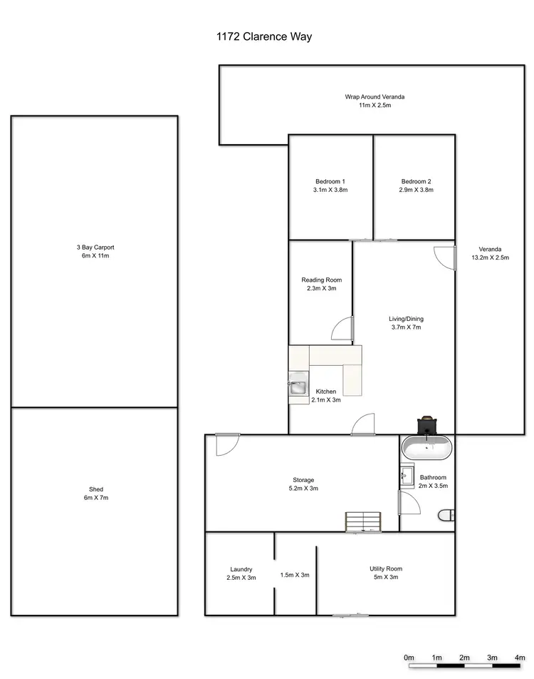 Floorplan of Homely house listing, 1172 CLARENCE WAY, Whiteman Creek NSW 2460
