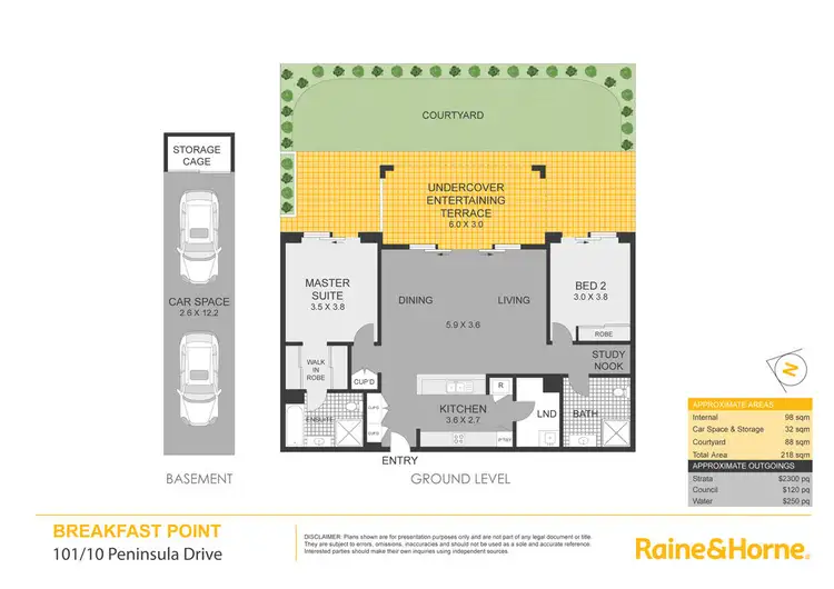 Floorplan of Homely apartment listing, 101/10 Peninsula Drive, Breakfast Point NSW 2137