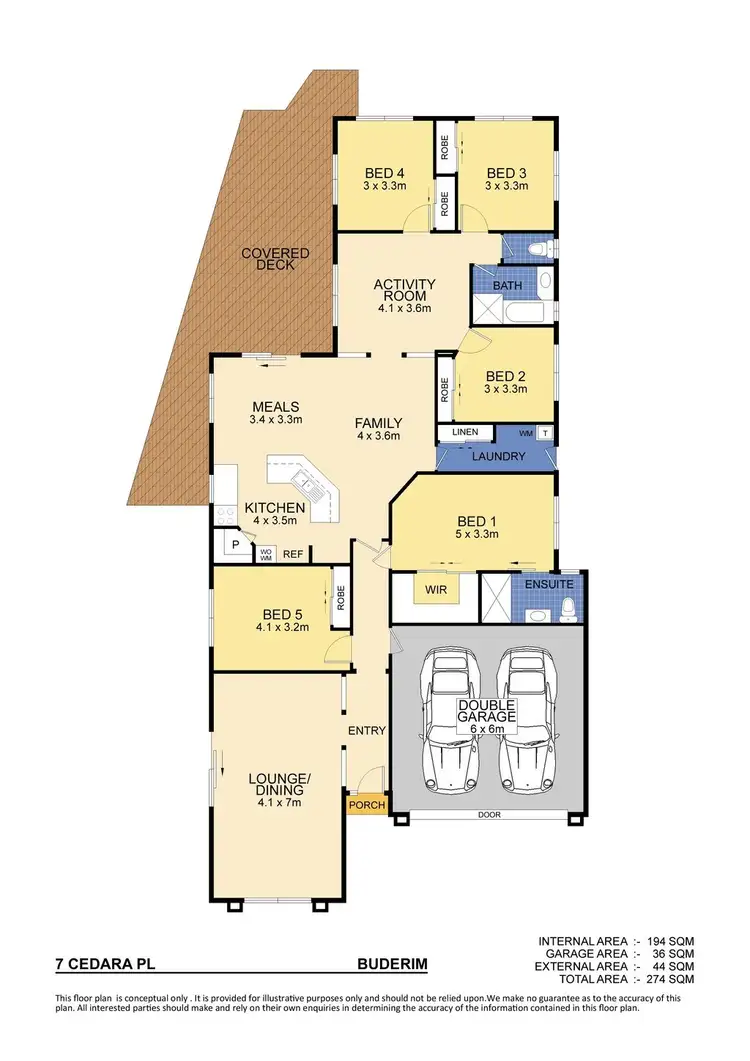 Floorplan of Homely house listing, 7 Cedara Place, Buderim QLD 4556