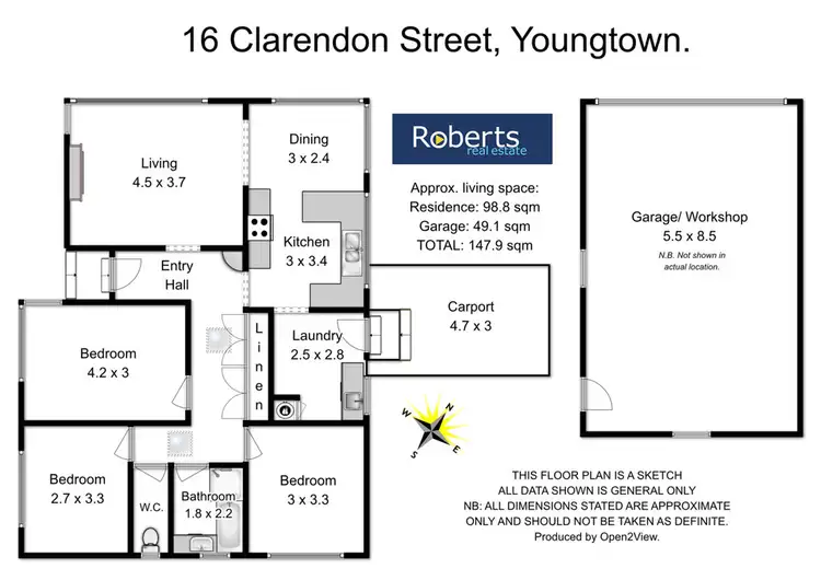 Floorplan of Homely house listing, 16 Clarendon Street, Youngtown TAS 7249