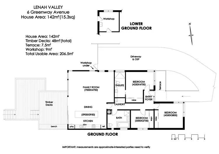 Floorplan of Homely house listing, 6 Greenway Avenue, Lenah Valley TAS 7008